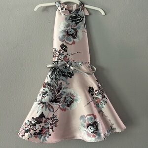 Zunie Shantung Floral Fit N Flare Dress (Big Girls)
